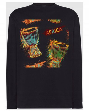 Longsleeve męski nadruk bębenki Afryka r.3XL