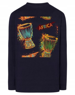 Longsleeve męski nadruk bębenki Afryka r.4XL