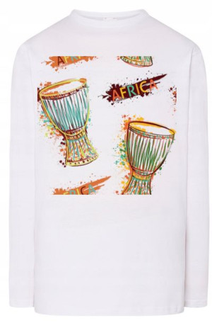 Longsleeve męski nadruk bębenki Afryka r.S