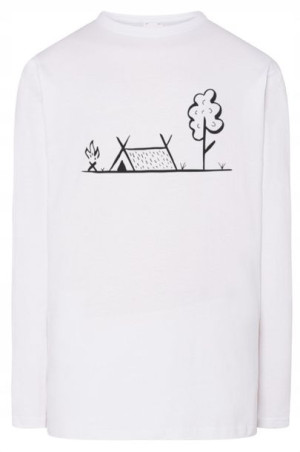 Longsleeve męski nadruk BIWAK KEMPING r.S