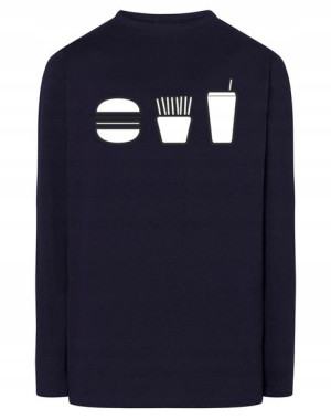 Longsleeve męski nadruk Burger FAST FOOD r.4XL