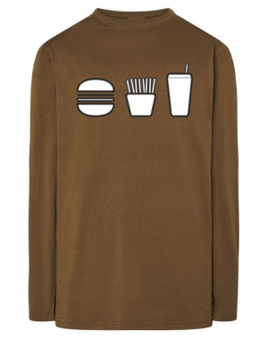 Longsleeve męski nadruk Burger FAST FOOD r.XS