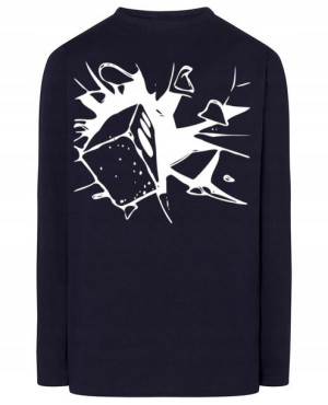 Longsleeve męski nadruk CEGŁA TRZASK r.4XL