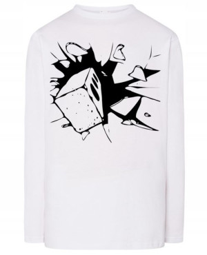 Longsleeve męski nadruk CEGŁA TRZASK r.M