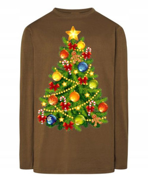 Longsleeve męski nadruk Choinka Rozm.L