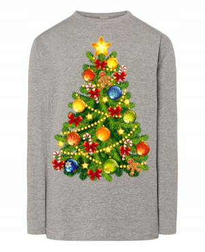 Longsleeve męski nadruk Choinka Rozm.S