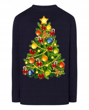 Longsleeve męski nadruk Choinka Rozm.XS