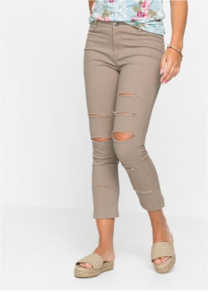 Bonprix Spodnie Rybaczki Cygaretki 7/8 Jeansy Dziury Stretch 38-40 967119