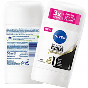 Nivea Women Sztyft Black White Invisible Silky