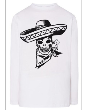 Longsleeve męski nadruk czaszka BANDYTA r.5XL