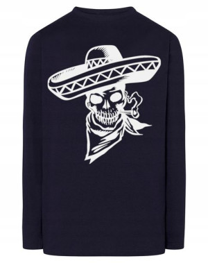 Longsleeve męski nadruk czaszka BANDYTA r.S