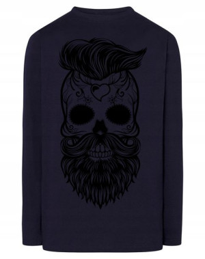 Longsleeve męski nadruk Czaszka Broda r.4XL