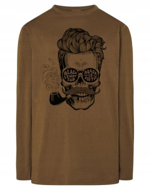 Longsleeve męski nadruk Czaszka fajka r.XXL
