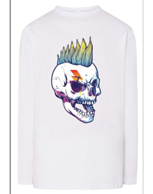 Longsleeve męski nadruk Czaszka Irokez r.XL