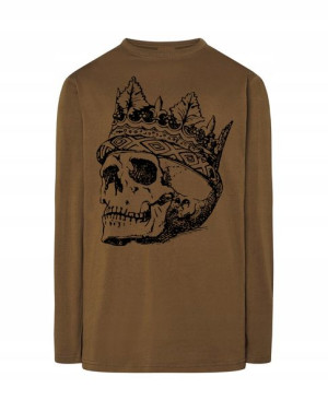 Longsleeve męski nadruk Czaszka Król Korona r.3XL