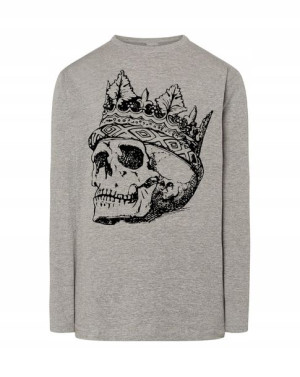 Longsleeve męski nadruk Czaszka Król Korona r.XL