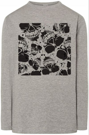 Longsleeve męski nadruk Czaszki Modny Rozm.4XL