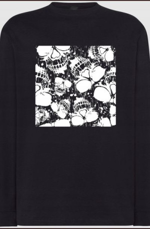 Longsleeve męski nadruk Czaszki Modny Rozm.L