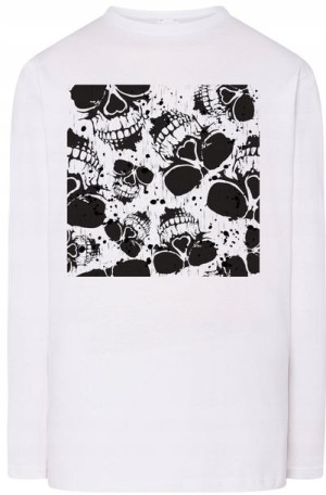 Longsleeve męski nadruk Czaszki Modny Rozm.XXL