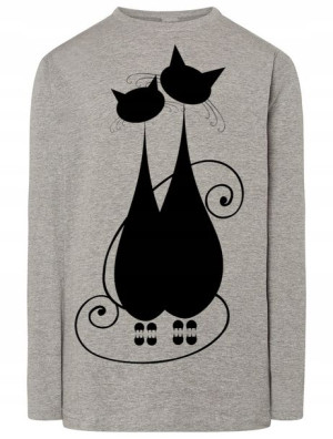 Longsleeve męski nadruk Dwa Koty Rozm.S