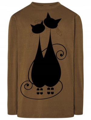 Longsleeve męski nadruk Dwa Koty Rozm.XS