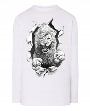 Longsleeve męski nadruk Dziki Lew r.L