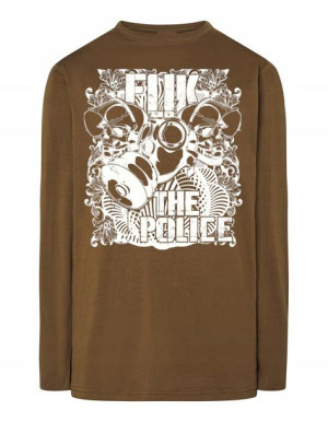 Longsleeve męski nadruk FUK THE POLICE r.M