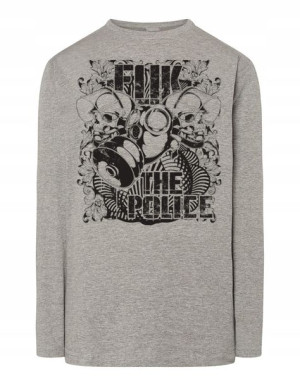 Longsleeve męski nadruk FUK THE POLICE r.XL