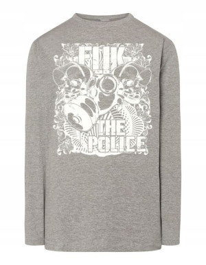 Longsleeve męski nadruk FUK THE POLICE r.XXL