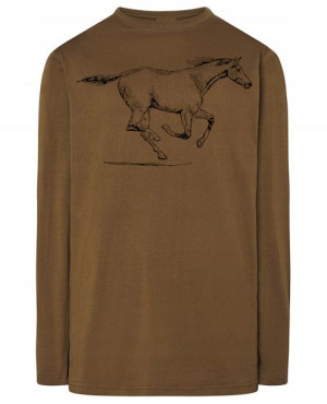 Longsleeve męski nadruk GALOPUJĄCY KOŃ r.L