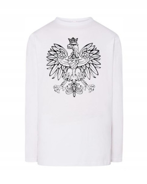 Longsleeve męski nadruk GODŁO POLSKA r.S