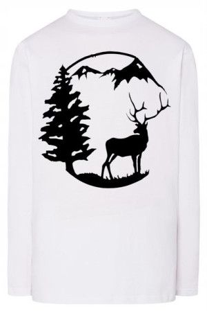 Longsleeve męski nadruk góry Jeleń r.M