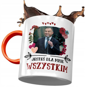 Kubek Pomarańczowy Andrzej Duda PiS Na Prezent
