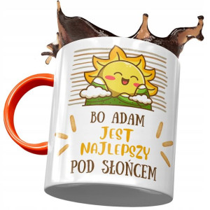 Kubek Pomarańczowy Dla Adama Kolegi Męża Prezent