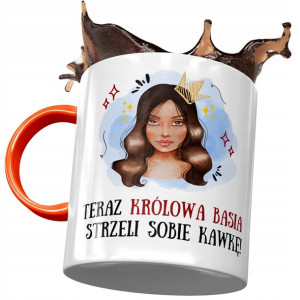 Kubek Pomarańczowy Dla Basi Koleżanki Żony Prezent