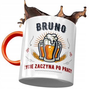 Kubek Pomarańczowy Dla Brunona Kolegi Męża Prezent