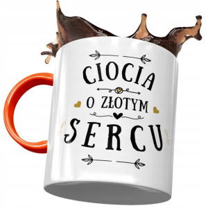 Kubek Pomarańczowy Dla Cioci Ciotuni na Prezent