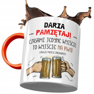 Kubek Pomarańczowy Dla Darii Koleżanki Żony