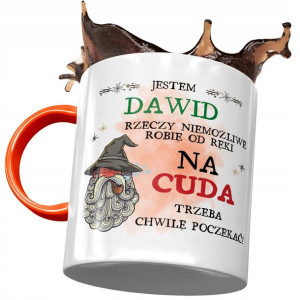 Kubek Pomarańczowy Dla Dawida Kolegi Męża Prezent