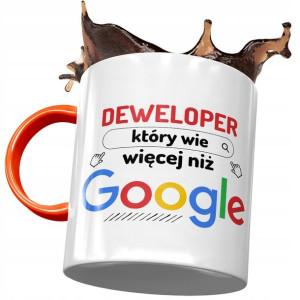 Kubek Pomarańczowy dla Dewelopera Który Wie Więcej