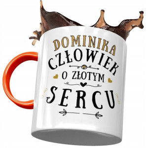 Kubek Pomarańczowy Dla Dominiki Koleżanki Prezent