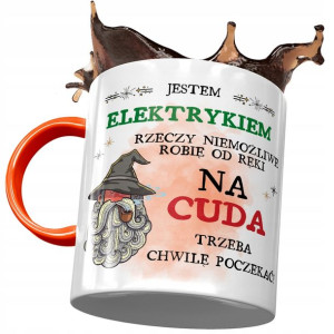 Kubek Pomarańczowy dla Elektryka Prezent