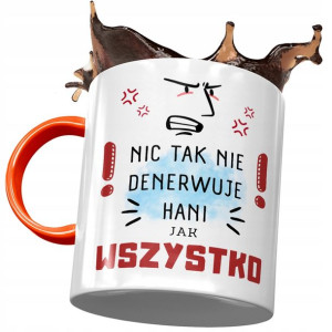 Kubek Pomarańczowy dla Hani Hanny Koleżanki Żony