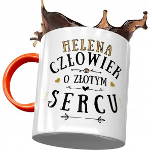 Kubek Pomarańczowy Dla Heleny Koleżanki na Prezent