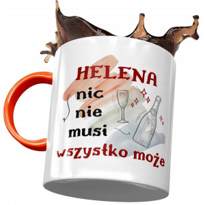 Kubek Pomarańczowy Dla Heleny Koleżanki na Prezent