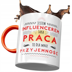 Kubek Pomarańczowy dla Influencera Na Prezent