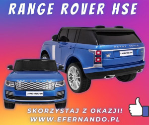 Samochód na akumulator pojazd Range Rover HSE Lakier Niebieski