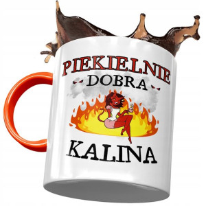 Kubek Pomarańczowy Dla Kaliny Żony Przyjaciółki
