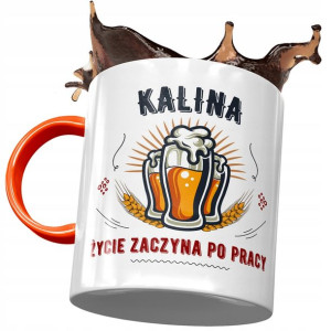 Kubek Pomarańczowy Dla Kaliny Żony Przyjaciółki