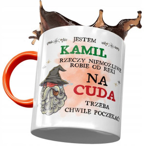 Kubek Pomarańczowy Dla Kamila Kolegi Męża Prezent